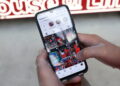 A teen social media content creator shows his Instagram in Sydney, Australia, in 2025. File photo by Hollie Adams/ Reuters
