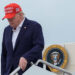 U.S. President Trump disembarks Air Force One at Joint Base Andrews