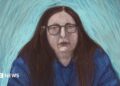A courtroom sketch shows Erin Patterson attending proceedings via a video link from the Dame Phyllis Frost Centre, in the Victorian Court of Appeal in Melbourne, Australia, August 19,