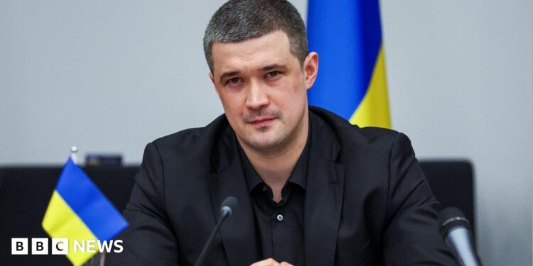 Ukraine's Defence Minister Mykhailo Fedorov attends a meeting of the Ukraine Defence Contact Group in February 2026.