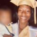 Handout image of Sonya Massey wearing a graduation cap. She carries a child, whose face has been blurred