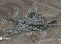 An aerial view of the village of Beit Jinn in Damascus, Syria