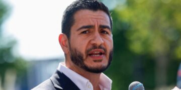 Abdul El-Sayed, winner of Michigan U.S, Democratic primary, speaks during a press conference in Detroit,