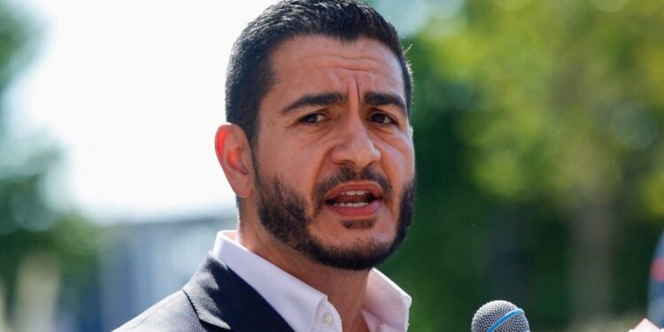 Abdul El-Sayed, winner of Michigan U.S, Democratic primary, speaks during a press conference in Detroit,