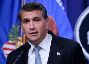Acting US Attorney General Todd Blanche announces new Trump administration actions against the Jalisco New Generation Cart...