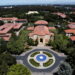 Stanford University's campus is seen from atop Hoover Tower in Stanford, California