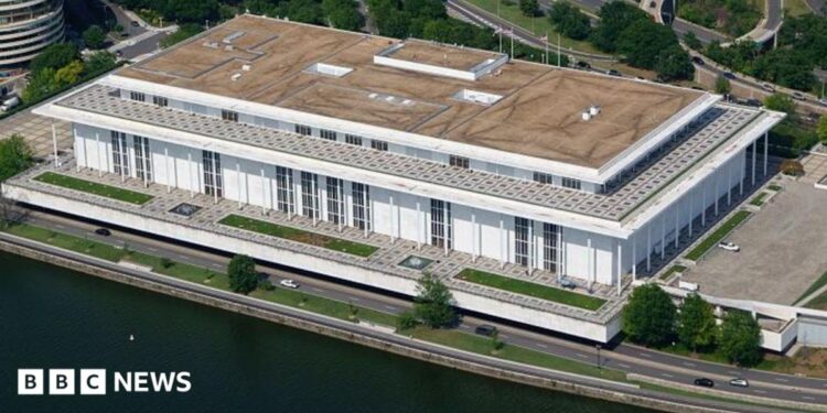 Aerial shot of the Kennedy Center