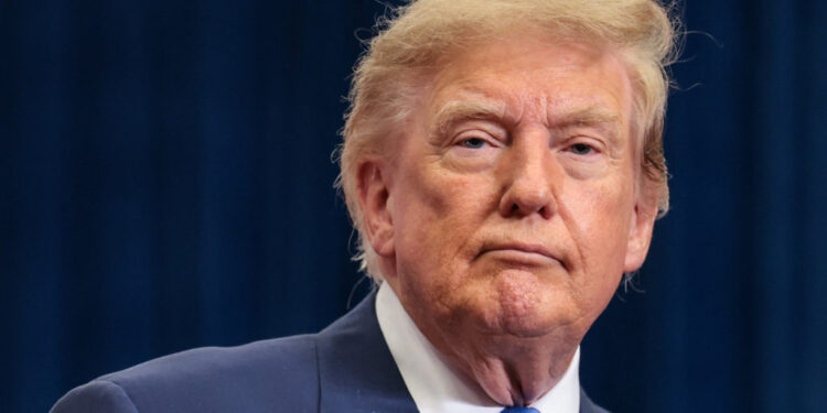 U.S. President Trump participates in a Congressional Space Medal of Honor presentation, at NASA's Johnson Space Center in ...