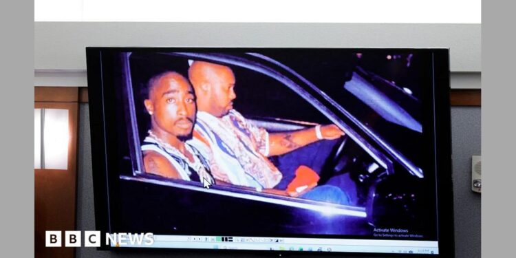 Promo banner features picture of Tupac with title: Fame Under Fire: The Tupac Murder Trial