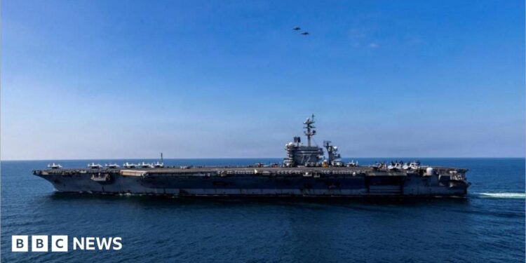 The US Navy Nimitz-class aircraft carrier USS Abraham Lincoln