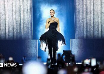 Celine Dion on stage