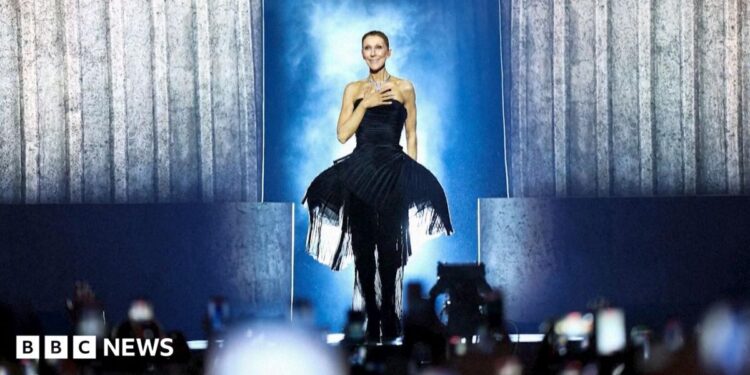 Celine Dion on stage