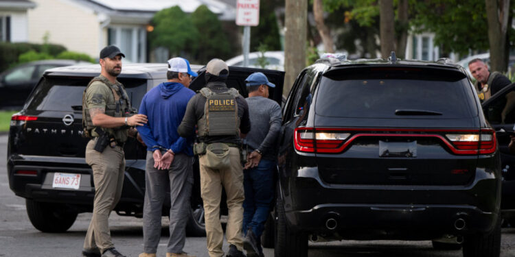 ICE agents conduct a raid in Danbury