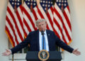 FILE PHOTO: U.S. President Trump hosts a dinner in the Rose Garden at the White House in Washington