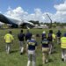 ntsb officials walk to plane crash site
