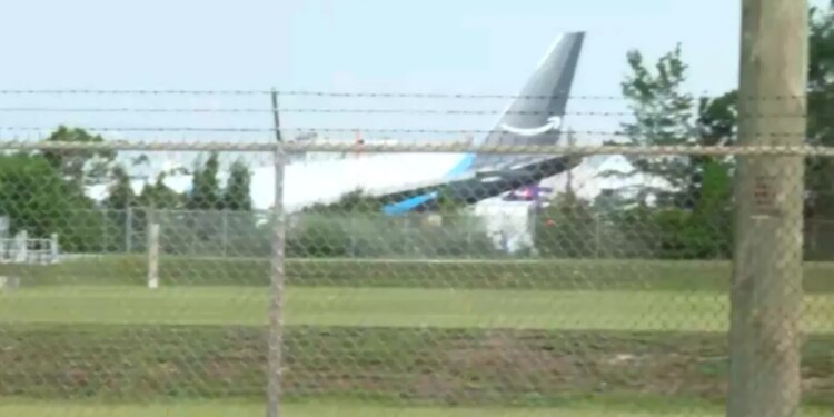 amazon cargo plane at airport