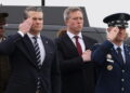 Dignified transfer of the remains of six U.S. Army 103rd Sustainment Command service members killed in Kuwait, in Dover