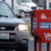 A freshly replaced ballot box replaces one that had been charred by arson in Vancouver, Washington