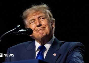 US President Donald Trump speaks on the first day of the Midterm Republican National Convention in Texas