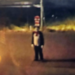Cat in the Hat figure spotted outside at night