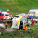 Emergency responders at the scene of an accident involving a travel coach in Susch in the canton of Grisons, Switzerland, 10 September 2026.