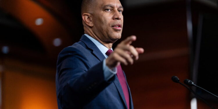 U.S. House Minority Leader Hakeem Jeffries holds a press conference
