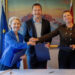 Danish PM Frederiksen, EU President Leyen and Greenland's PM Nielsen sign a joint declaration in Nuuk