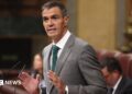 The Prime Minister, Pedro Sanchez, addresses a plenary session of the Congress of Deputies on 3 September 2026 in Madrid