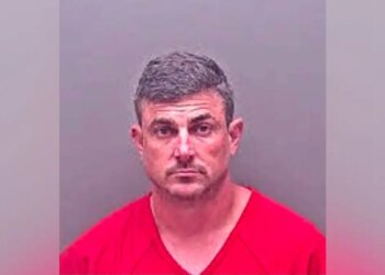 Booking photo of HSI Special Agent Kent Blacklidge after his Alabama indictment.