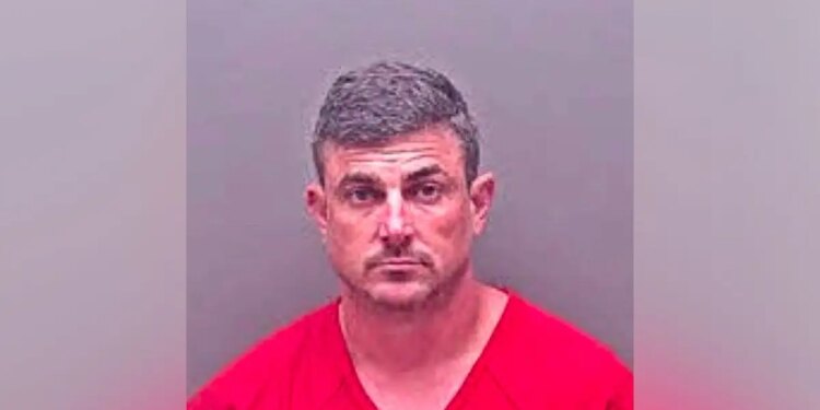Booking photo of HSI Special Agent Kent Blacklidge after his Alabama indictment.