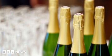 Bottles of champagne