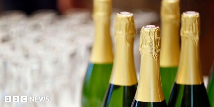 Bottles of champagne