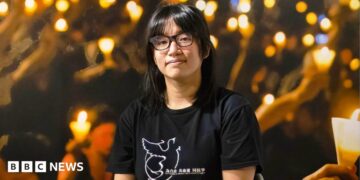 Chow Hang-Tung in a black t-shirt