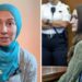 On the left, Asma Khalid; on the right, Lindsay Clancy sits in the courtroom.