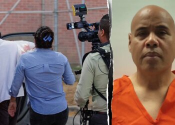 Left: Christian Castro gets into car after release on Aug. 27; Right: Christian Castro.