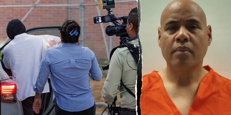 Left: Christian Castro gets into car after release on Aug. 27; Right: Christian Castro.