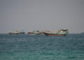 Vessels at the Strait of Hormuz, as seen from Musandam