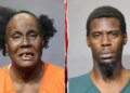 Two mugshots are seen side by side.
