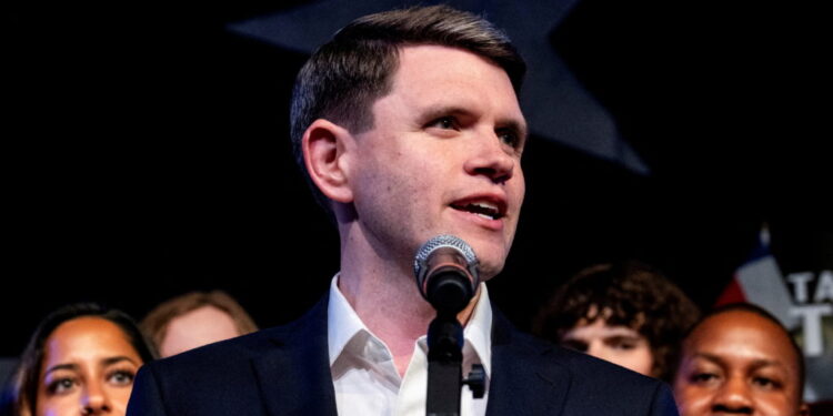 Primary election night party for Democratic senate candidate James Talarico in Austin