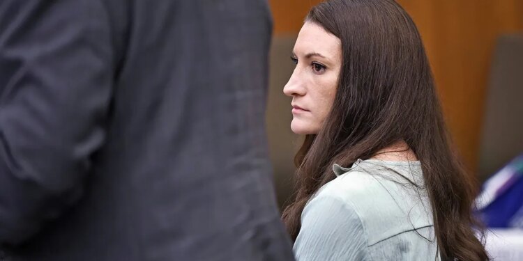 Lindsay Clancy sits during trial.