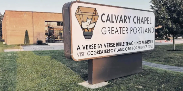 Calvary Chapel Greater Portland church sign
