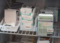 FILE PHOTO: MMR vaccines sit inside a medical refrigerator in Spartanburg
