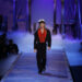 British designer John Galliano for French fashion house Dior appears at the end of his Spring/Summer 2011 women's collection