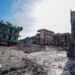 Floodwaters cover low-lying areas and settlements near the Bhotekoshi River in Nuwakot, Nepal