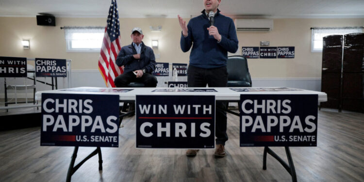 FILE PHOTO: Representative Pappas and Senator Kelly campaign in Derry