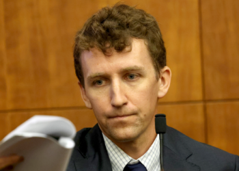 Patrick Clancy on the stand