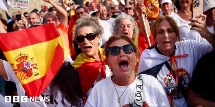big crowd in Madrid
