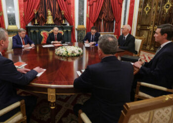 Russian President Vladimir Putin meets with U.S. special representatives Steve Witkoff and Jared Kushner in Moscow