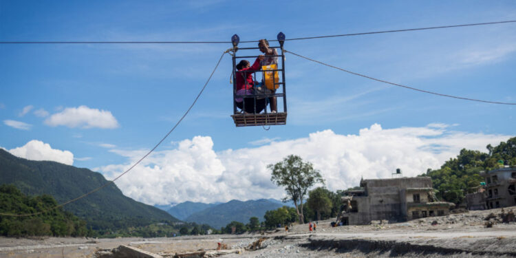 Aftermath of flash floods and mudslide in Nepal