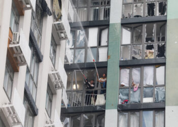 Aftermath of a Russian drone strike, in Kyiv